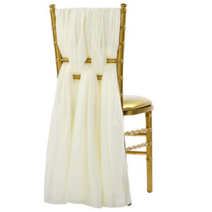 Ivory Chiffon Chair Sash